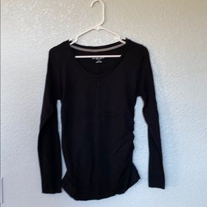 Black maternity long sleeve shirt.